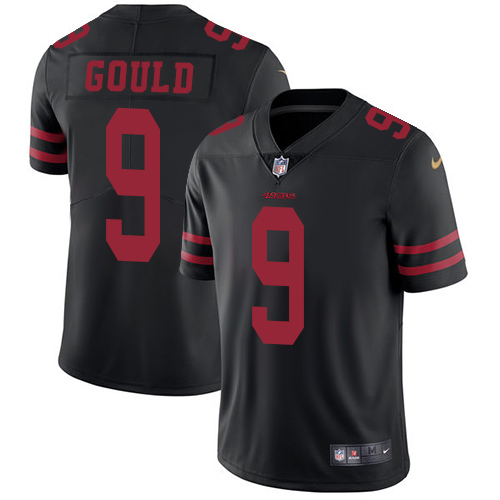 San Francisco 49ers Limited Black Men Robbie Gould Alternate NFL Jersey #9 Vapor Untouchable->youth nfl jersey->Youth Jersey
